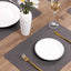 Manteles cuero impermeables resisten calor 6uds gris