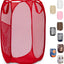 Cesto malla ropa sucia plegable 14x24" elimina olores
