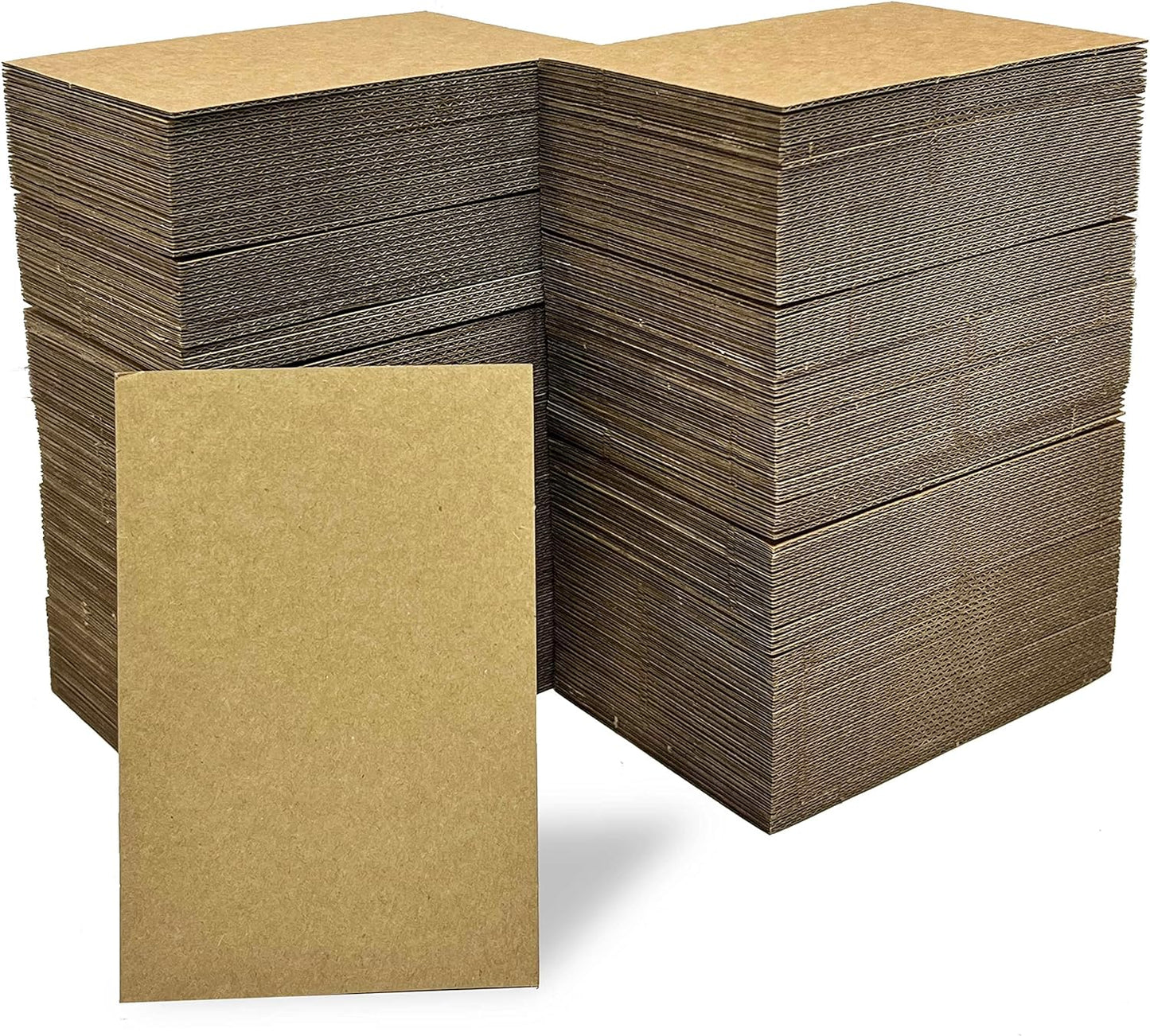 200 Hojas Cartón Corrugado 4x6pulg Insertos Divisores Marrón