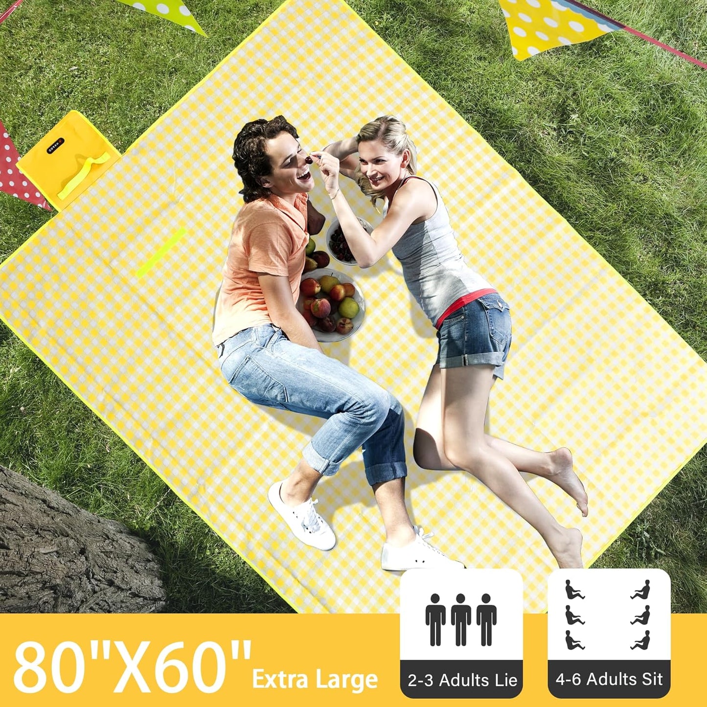 Manta picnic al aire libre 80x60" impermeable plegable