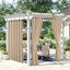 2 Cortinas impermeables exteriores beige biscotti con ojales