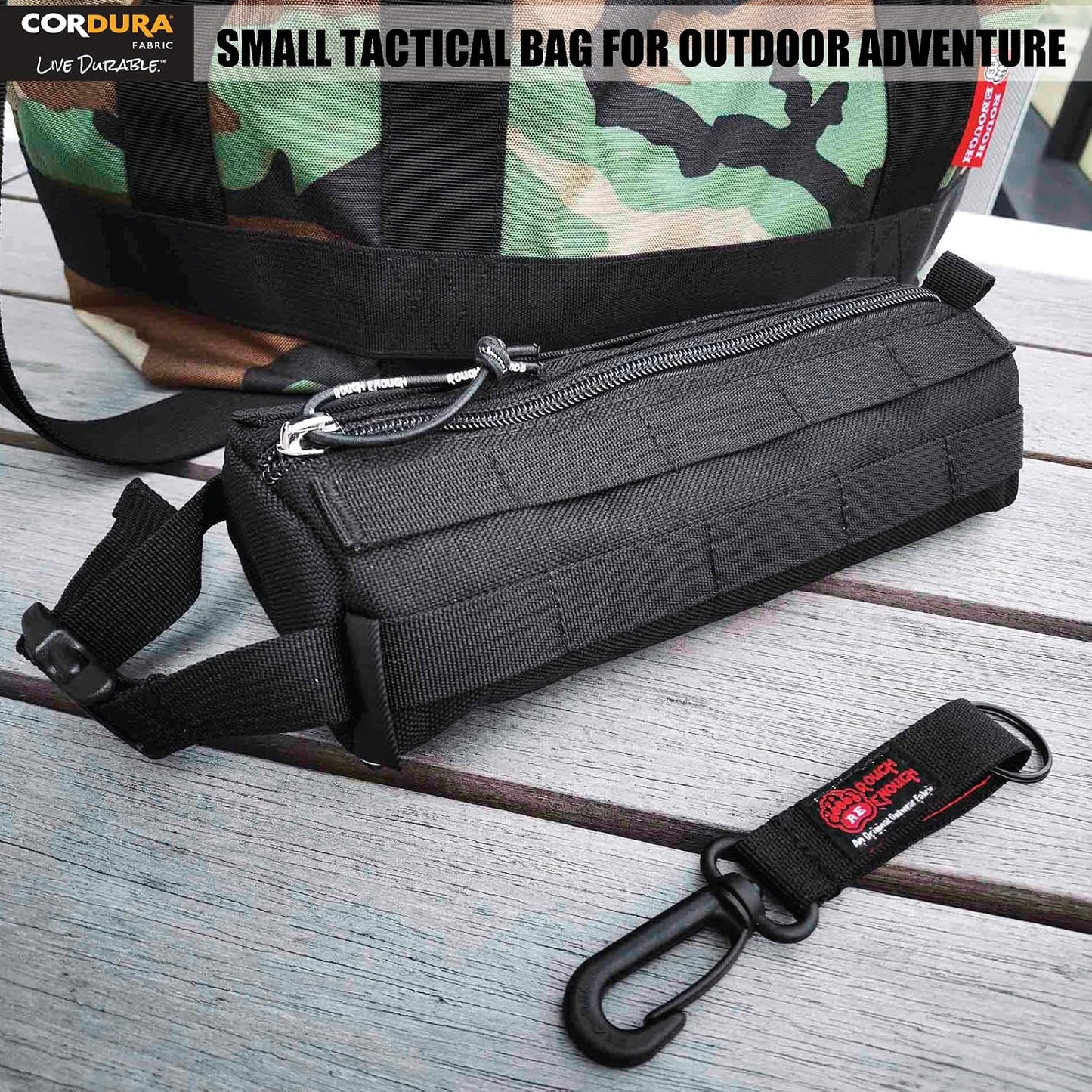 Bolsa táctica Molle para niños y adultos color negro