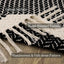 Alfombra pasillo baño 2x4.3ft tejido algodón borlas color negro
