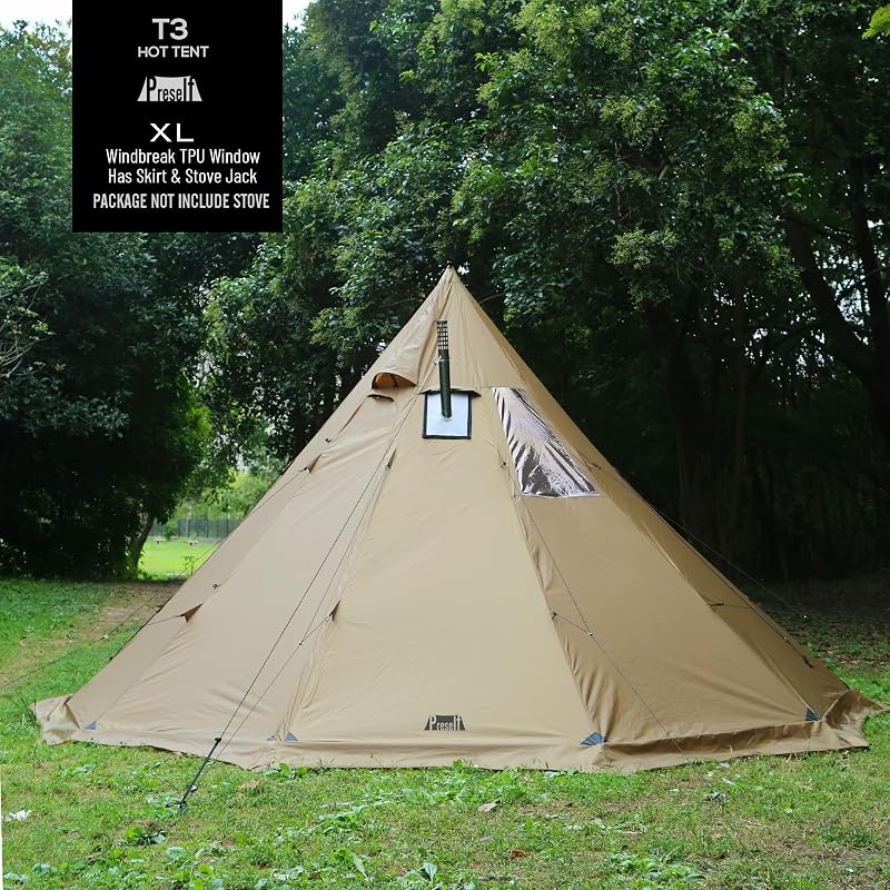 Tienda campaña tipi térmica T3 XL para 4-6 personas con