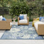 Alfombra azul 7x10pulg x 10x6pulg dormitorio sala