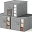 Cubo almacenamiento ropa plegable con tapa y cremallera