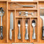 Organiz. cajón cocina utensilios de bambú
