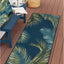Alfombra látex antiderrap borde palma azul 1'11x4'11