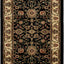Alfombra decorativa Lyndhurst 2'3x4' negro y marfil