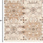 Alfombra cuadrada 7ft lana tribal gris y multicolor