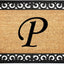 Felpudo monograma letra P 18x30pulg
