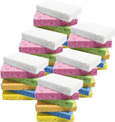 Esponjas cocina antiarañazos comprimidas coloridas 36 pzas