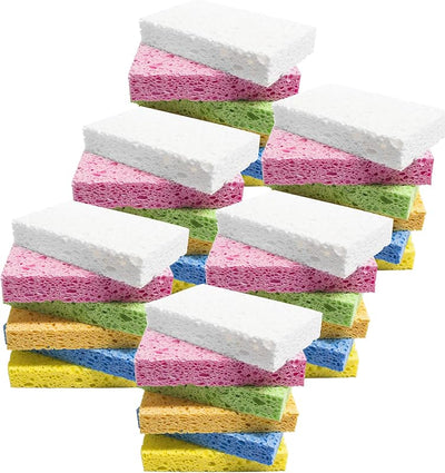 Esponjas cocina antiarañazos comprimidas coloridas 36 pzas