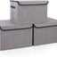 Cubos Almacenamiento Plegables 17" 42qt Set 3 Tela Lino