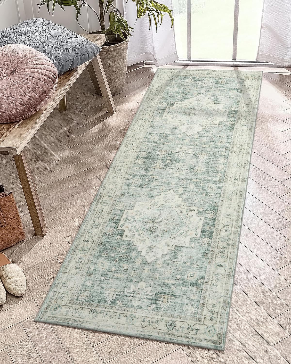 Alfombra pasillo lavable 2x6ft antiderrap para baño cocina