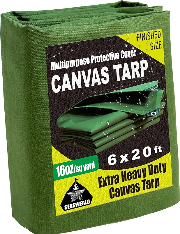 Lona resistente 6x20pies 16oz con ojales multiusos