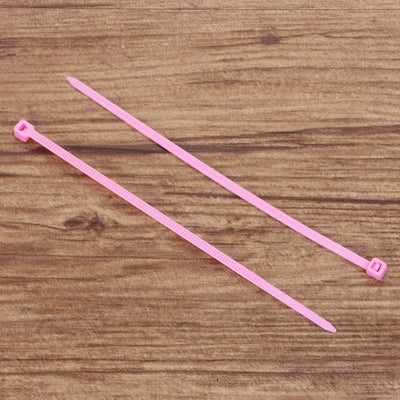 Bridas cremallera nylon 4" 200pzas rosa