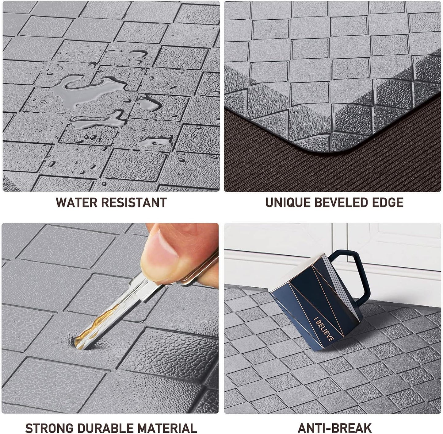 Alfombra cocina acolchada anti-fatiga 17.3x28 antiderrap