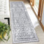 Alfombra boho antiderrap 2x6ft estilo granja gris lavable