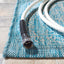 Alfombra exterior lavable 2x3'7" azul y gris felpudo patio