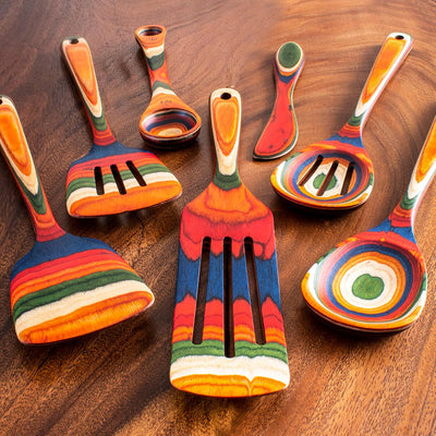 Juego 7 Utensilios Cocina Seguros para Antiadherentes