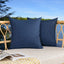 2 Pzas Fundas Almohada Exteriores Impermeables 18x18" Azul