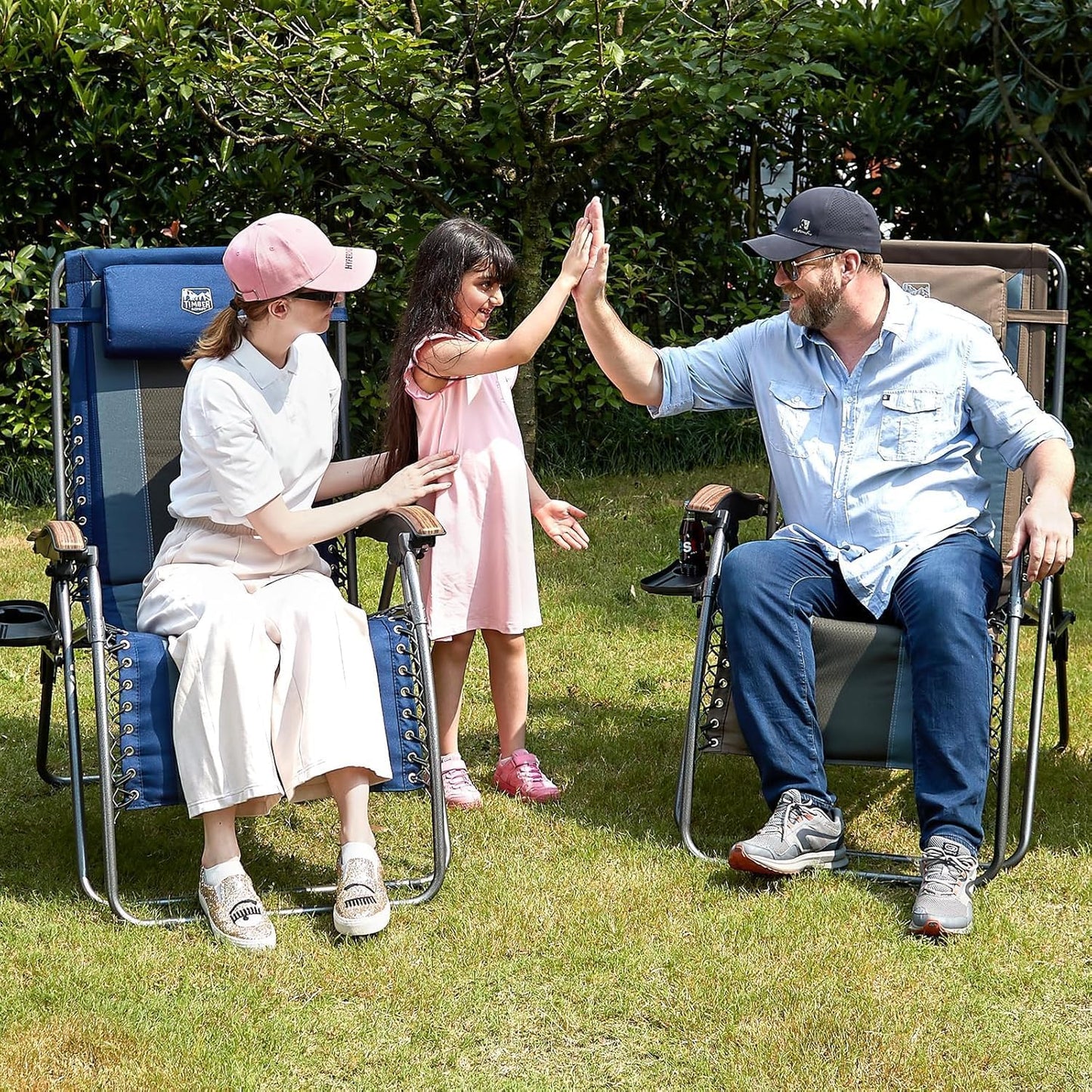 Silla relax acolchada ajustable para camping y uso interior