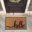 Alfombra puerta delantera reversible algodón negro y marrón