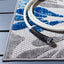 Alfombra exterior lavable 8x10ft gris y azul CBN800F