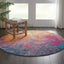Alfombra redonda tela multicolor 4ft