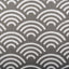 Papelera plegable lados duros olas gris grande