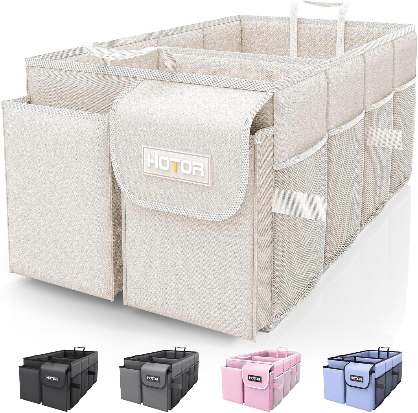 Organiz. maletero plegable coche 21.3pulg beige