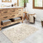 Tapete antiderrap 2x3ft beige floral entrada