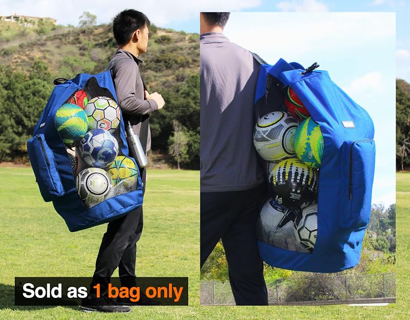Bolsa fútbol malla resistente XL correa ajustable