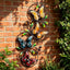 Decoración pared mariposa hierro pintado colorido 37x19
