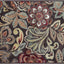 Alfombra rectangular rústica 2x3ft marrón respaldo yute