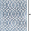 Alfombra área rectangular 3x5ft azul/marfil