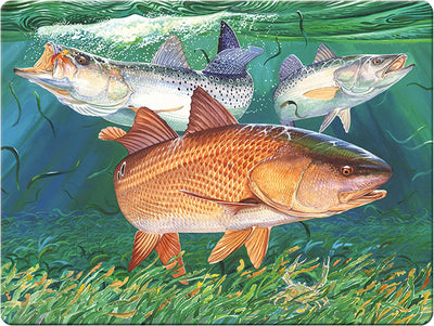 Tabla cortar vidrio templado 12x16pulg Redfish y trucha