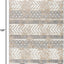 Alfombra geométrica beige para patio y terraza 7x10ft