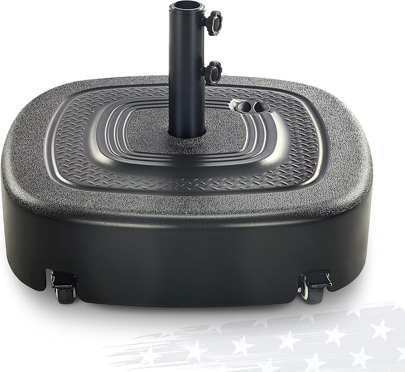 Base sombrilla móvil 154lb 4 ruedas resistente viento