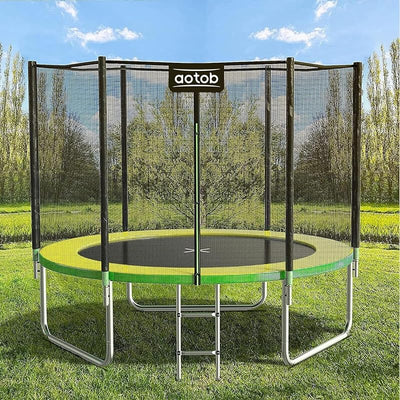 Trampolín exterior con red 8-15 ft aro resistente
