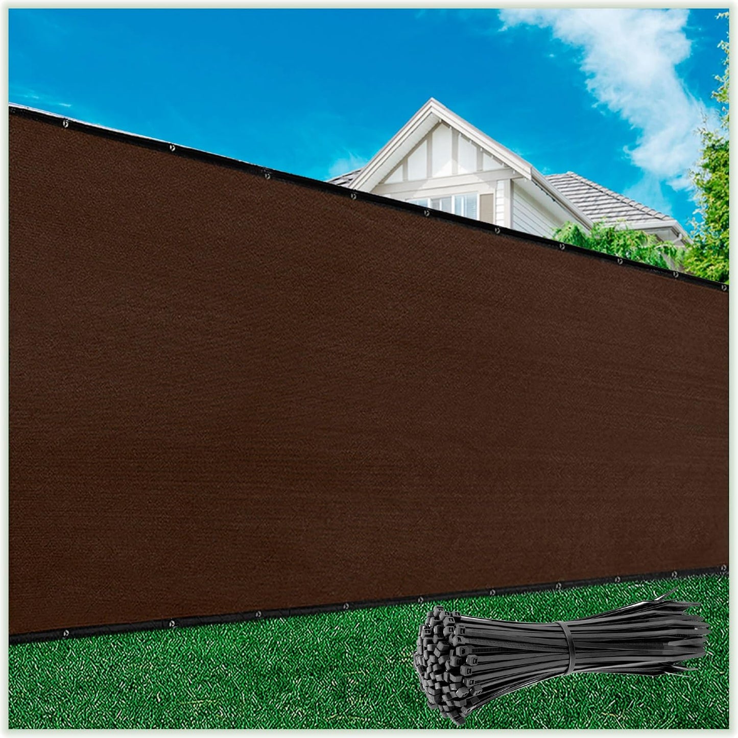 Protector malla valla privacidad 7.76oz/m² resistente