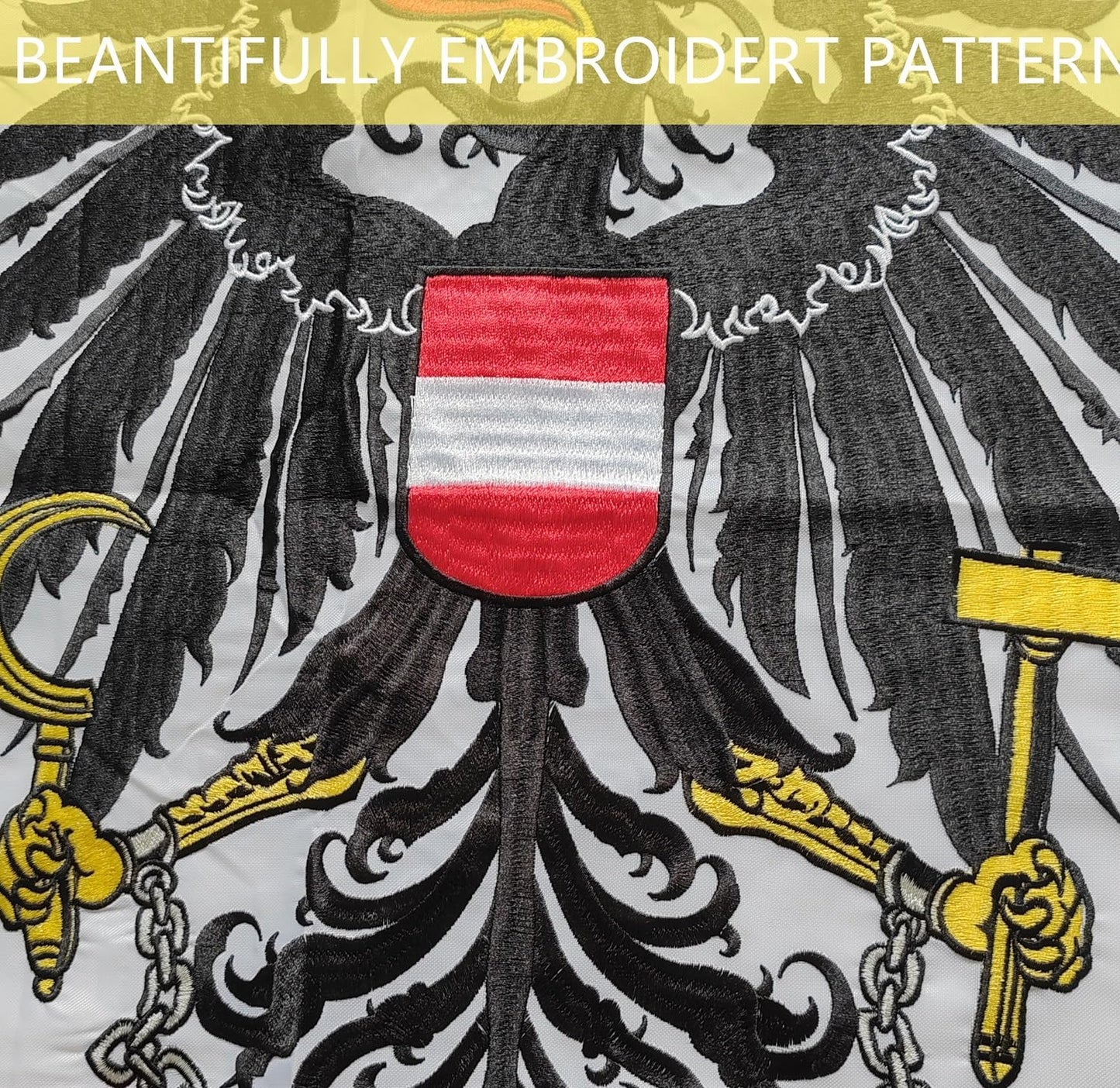 Bandera Austria 2x3ft cosida con grommets latón