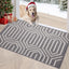 Alfombrilla peluche puerta trasera antiderrap gris lavable