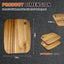 Tabla cortar acacia con agujero para colgar cocina