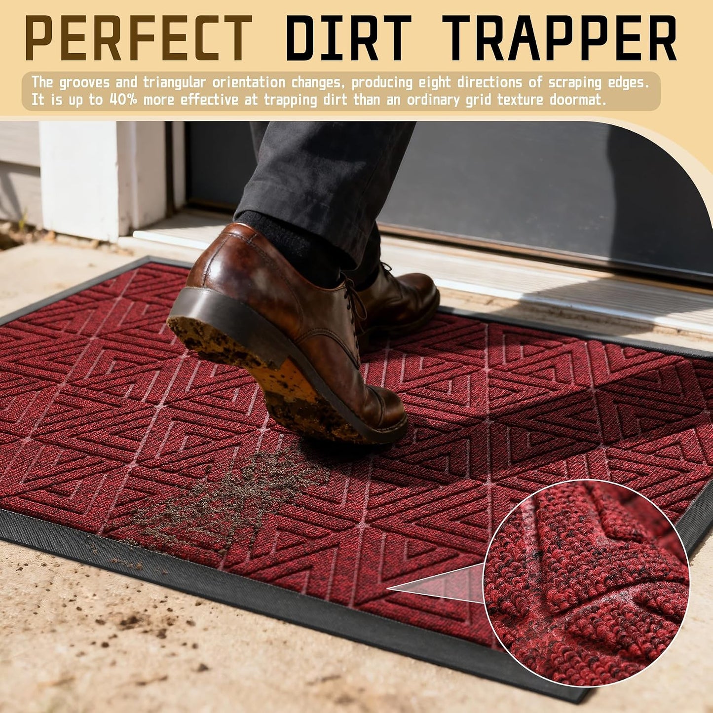 Tapete puerta delantera 29.5x17 antiderrap impermeable
