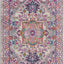 Alfombra gris claro/rosa 2x7ft para dormitorio y sala