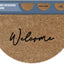 Tapete Bienvenida Media Luna 30x17pulg Marrón