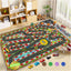 Alfombra de carreras para niños con mapa de carreteras