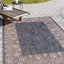 Alfombra área borde floral 4x1ft 6x1ft gris carbón/beige